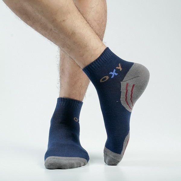 Navy Color Casual Ankle Socks  [soxy-men-A-02na]
