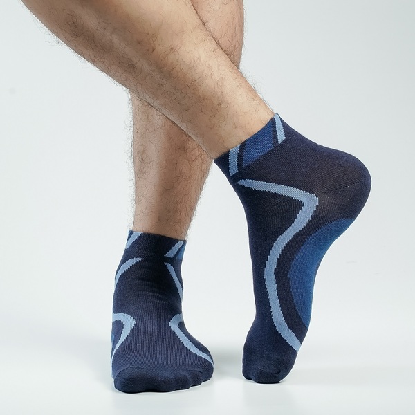 Navy Blue Color Casual Ankle Socks [action-men-A-21na]