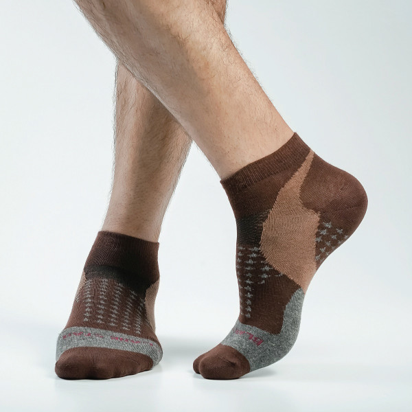 Chocolate Color Casual Cotton Socks [bstar-men-A-12ch]
