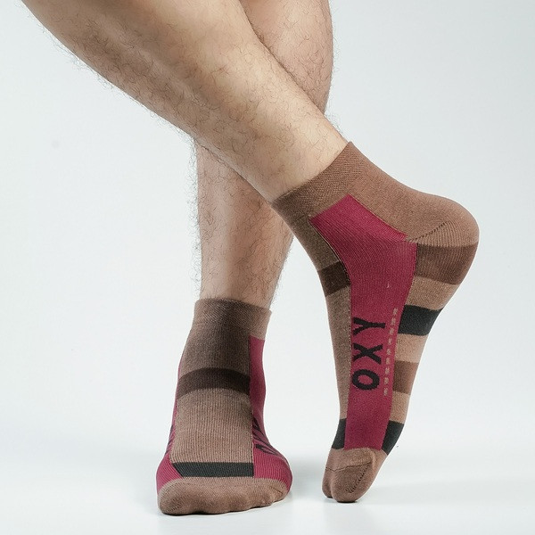 Brown Color Casual Ankle Socks  [soxy-men-A-01br]