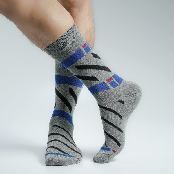 Ash Colour Casual Long  Socks [stmiles-men-L-13as]