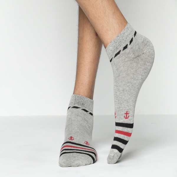 Ash Color Casual Spun Polyester Socks [proman-men-A-03as]