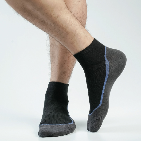 Black Color Formal Ankle Socks [speed-men-A-25bl]