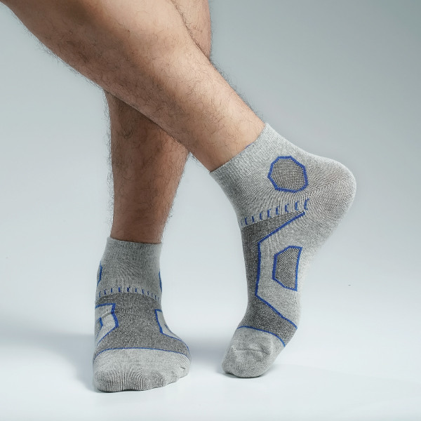 Ash Color Casual Ankle Socks  [mb199-men-A-21as]