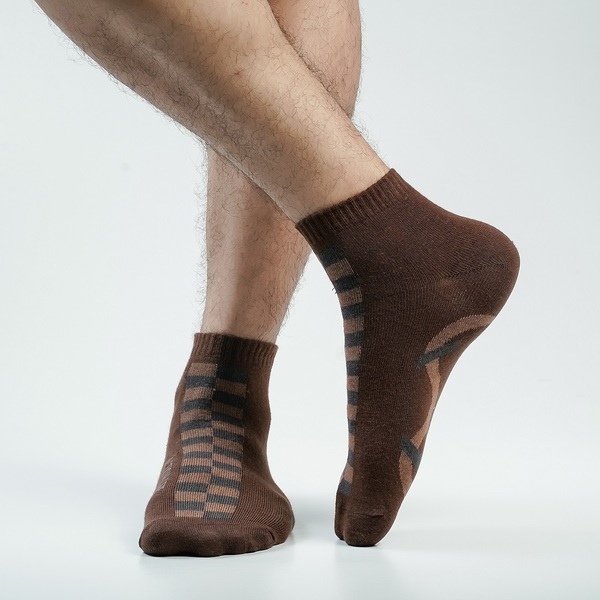 Chocolate Color Casual Ankle Socks [action-men-A-11ch]
