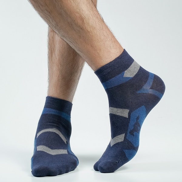 Navy Blue Color Casual Ankle Socks [speed-men-A-15na]