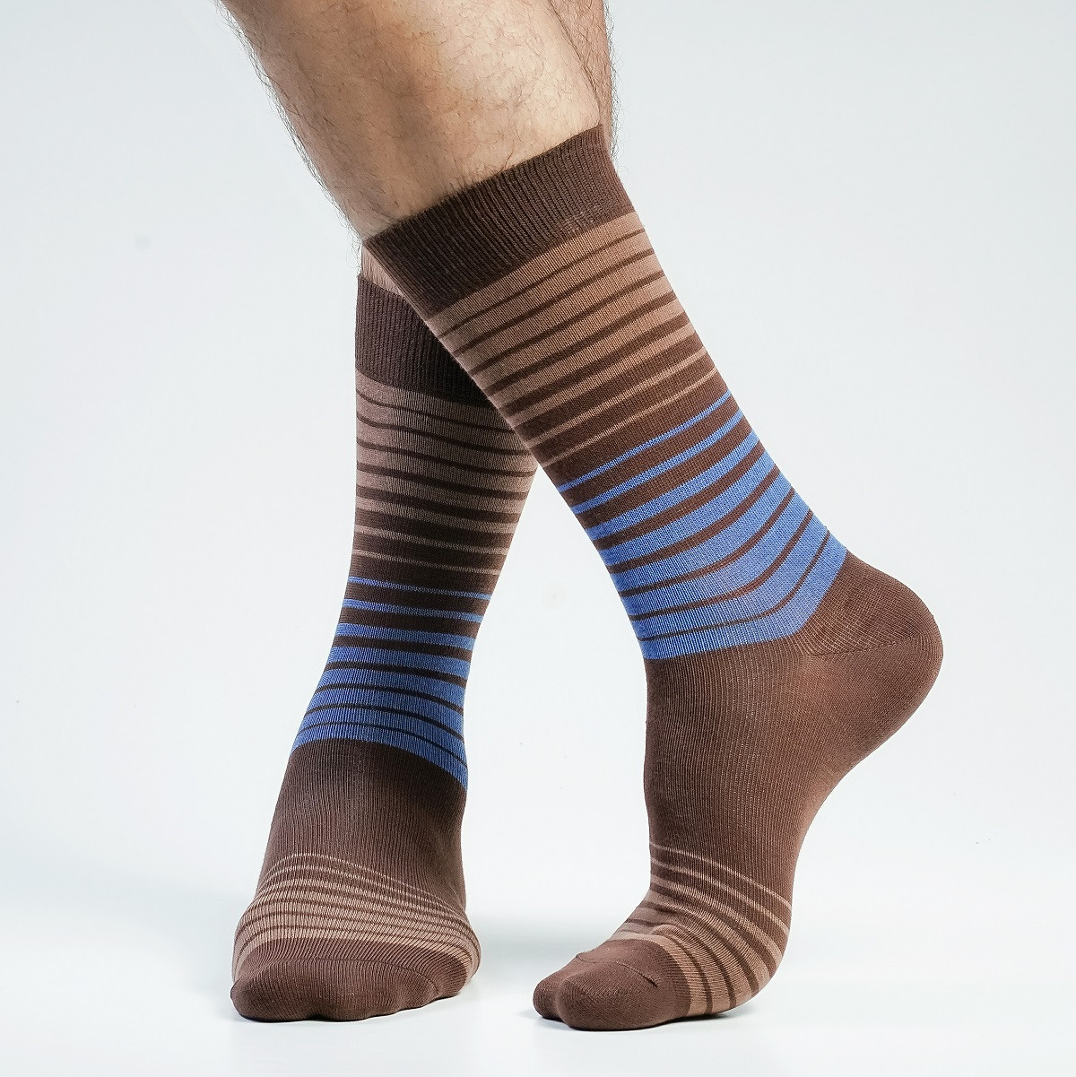 Chocolate Color Casual Long Socks [soxy-men-L-05ch]