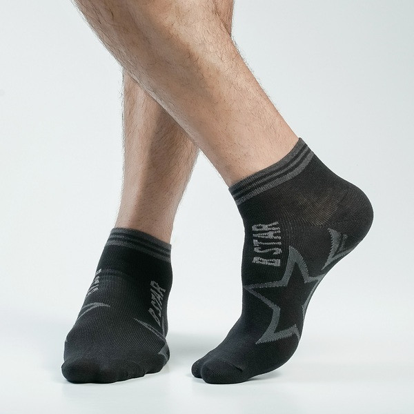 Black Color Casual Cotton Socks [bstar-men-A-19bl]