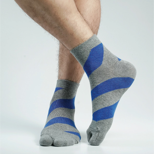 Ash Color Casual Finger Socks [mb189-men-finger-02as]