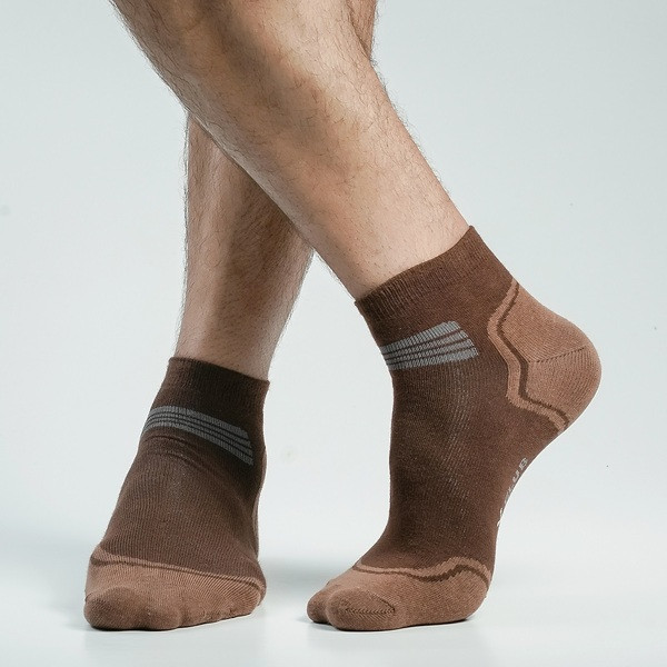 Chocolate Color Casual Ankle Socks [xclub-men-A-15ch]