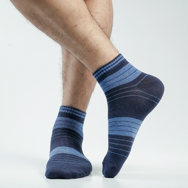 Navy Color Casual Ankle Socks [xclub-men-A-17na]
