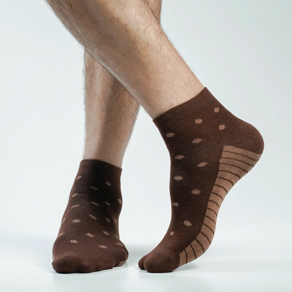Chocolate Color Casual Cotton Socks [bstar-men-A-15ch]
