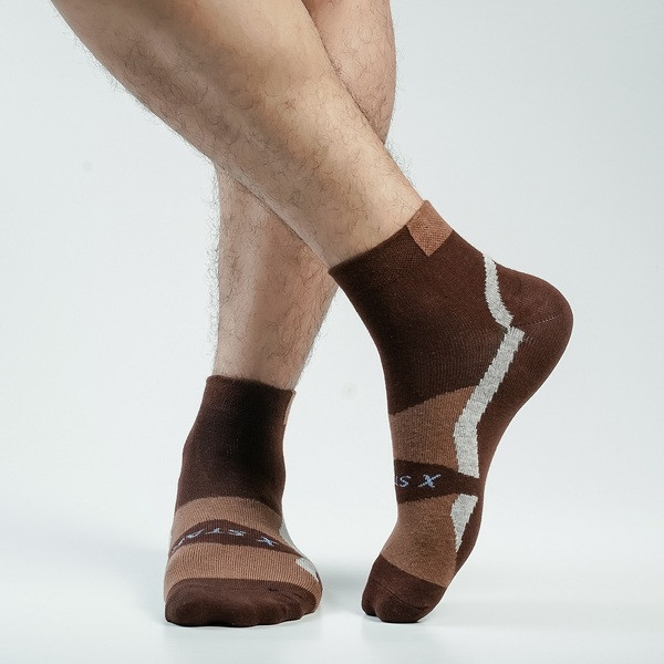Chocolate Color Casual Ankle Socks [pzone-men-A-04ch]