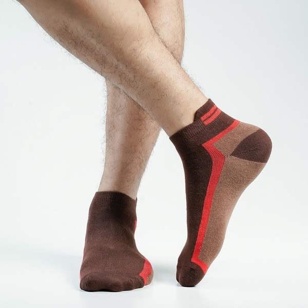 Chocolate Color Casual Ankle Socks [pzone-men-A-11ch]