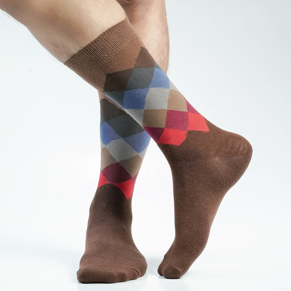 Chocolate Premium Casual Long Socks [mb219-men-L-05ch2]