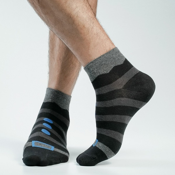 Black Color Casual Ankle Socks [sgoodwill-men-A-11bl