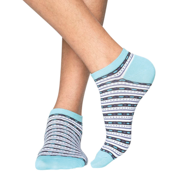 Pale Turquoise Color Casual Ankle Socks  [mb179-women-A-02ml]