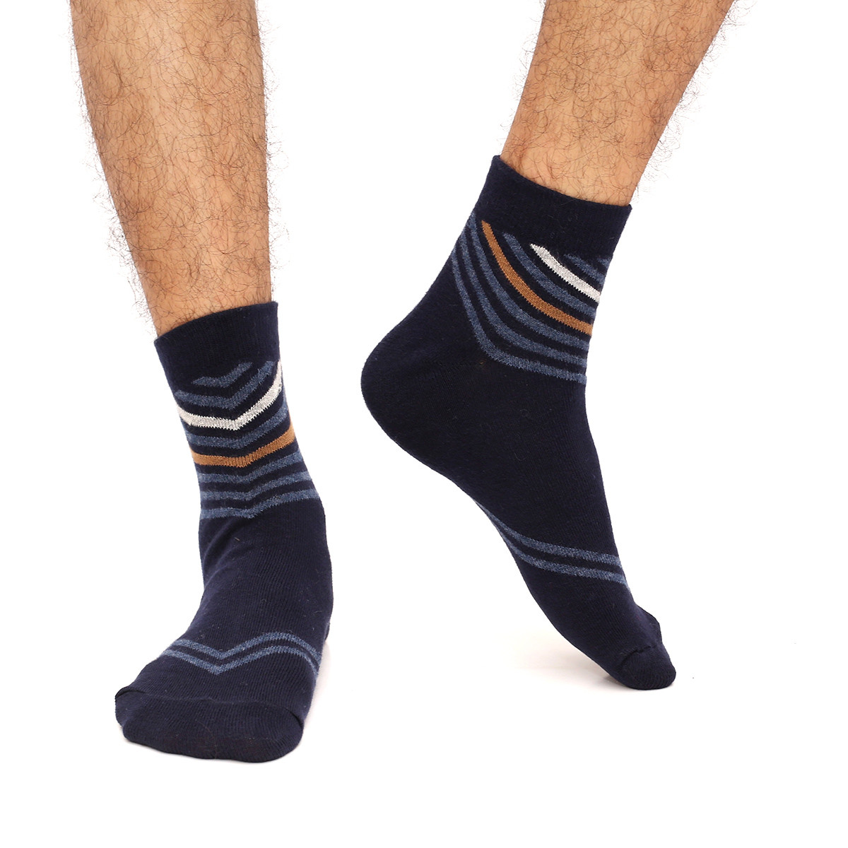 Navy Blue Color Casual Ankle Socks [pzone-men-A-01na]
