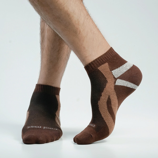 Chocolate Color Casual Cotton Socks [bstar-men-A-14ch]