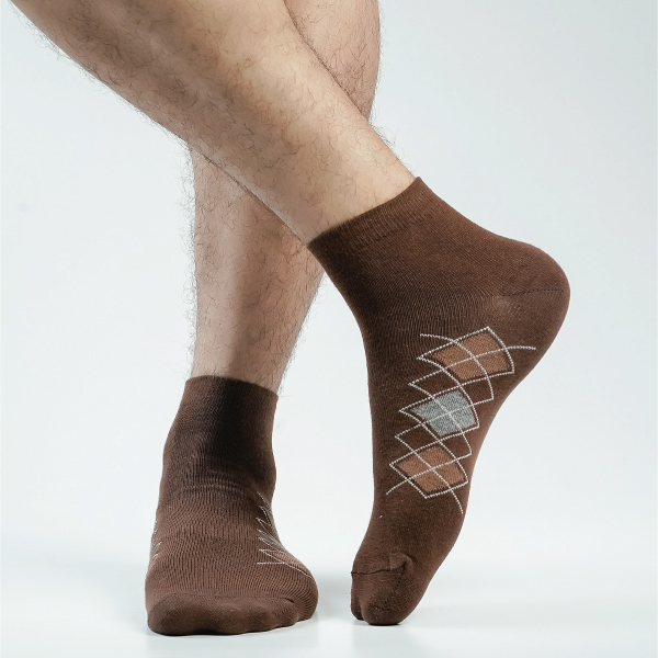 Chocolate Color Formal Ankle Socks [speed-men-A-22ch]