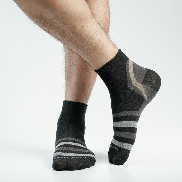 Black Color Casual Ankle Socks [pzone-men-A-07bl]