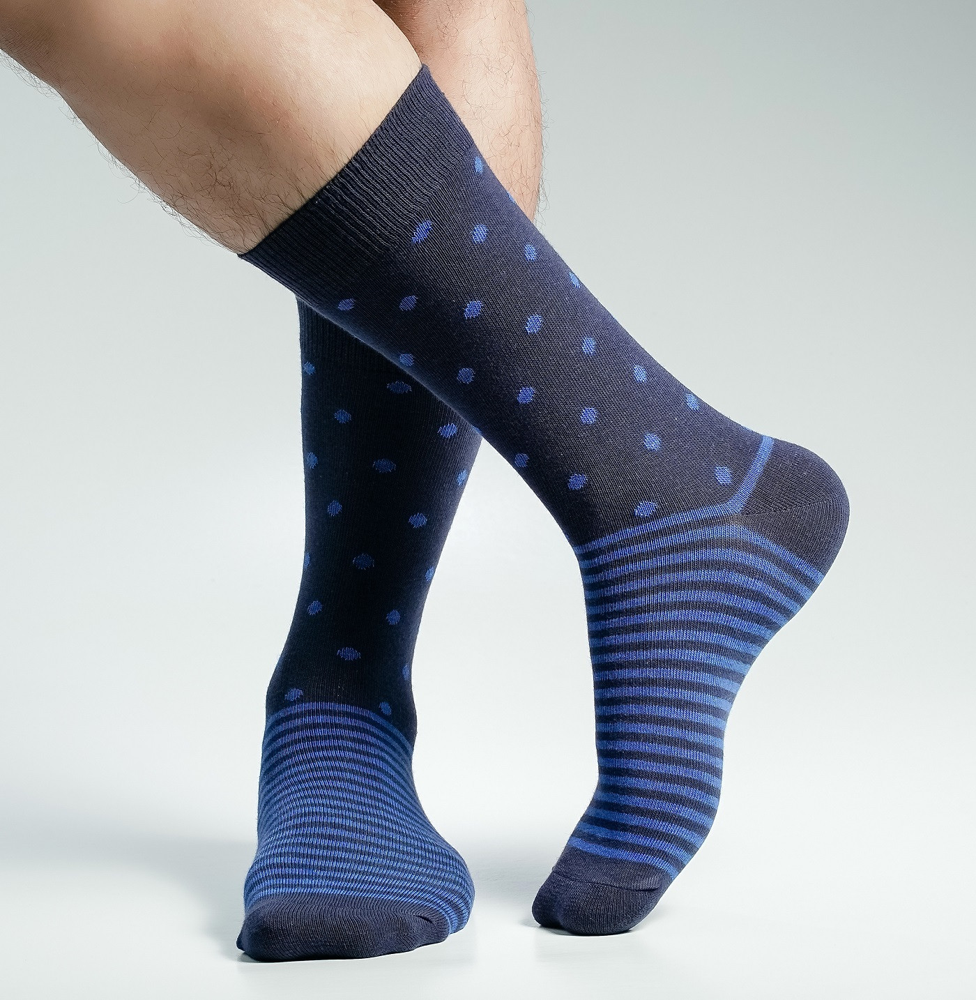 Navy Color Casual Socks  [superdog-men-L-37na]