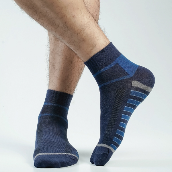 Navy Blue Color Casual Ankle Socks [speed-men-A-18na]
