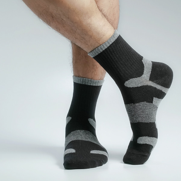 Black Color Casual Socks  [mb249-men-A-11bl]