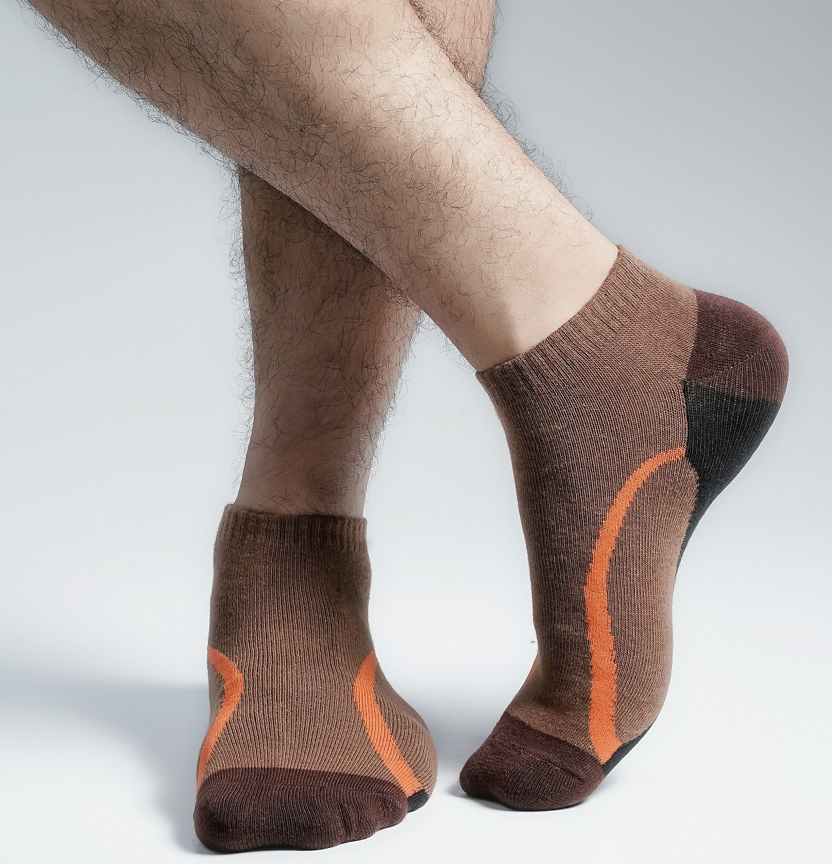 Brown Color Casual Ankle Socks [mb139-men-A-02br]
