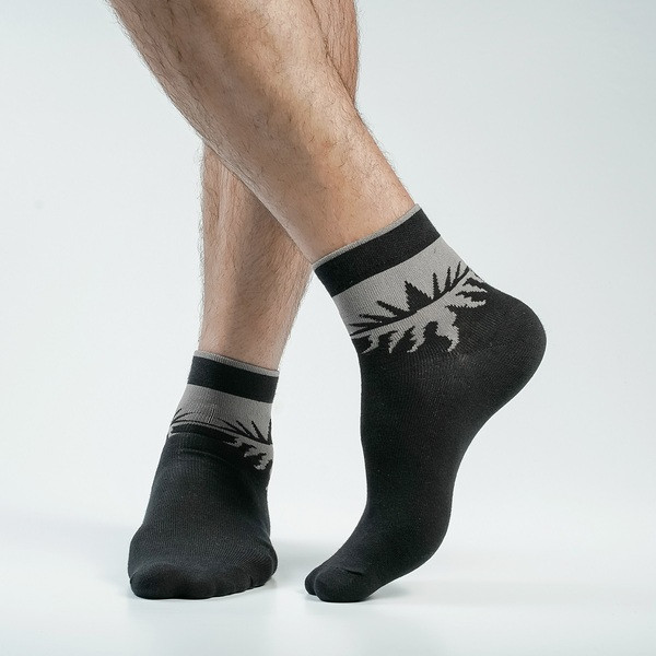 Black Color Casual Ankle Socks [pzone-men-A-09bl]