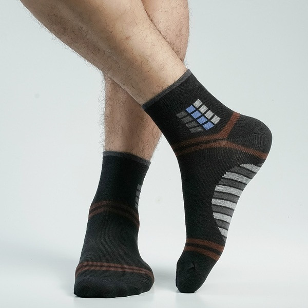Black Color Casual Ankle Socks [xclub-men-A-16bl]