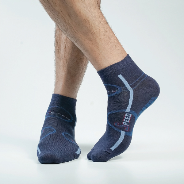 Navy Blue Color Casual Ankle Socks [speed-men-A-19na]