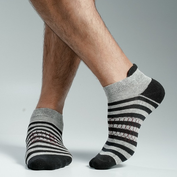 Ash Color Premium Half-Terry Casual Ankle Socks [spremium-men-A-01as]