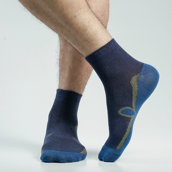 Navy Blue Color Casual Ankle Socks [xclub-men-A-11na]