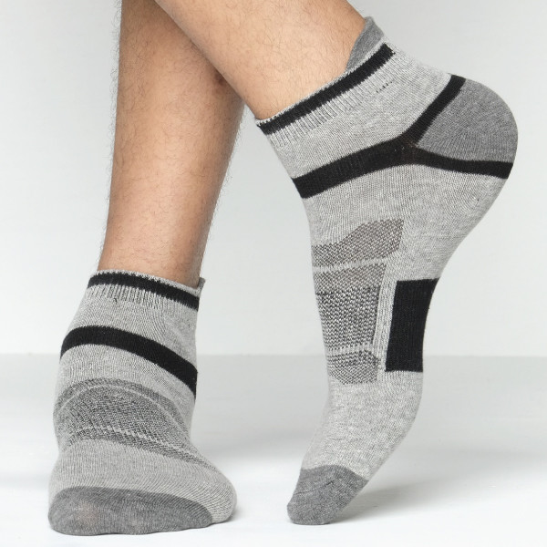 Ash Color Casual Socks  [mb249-men-A-02as]