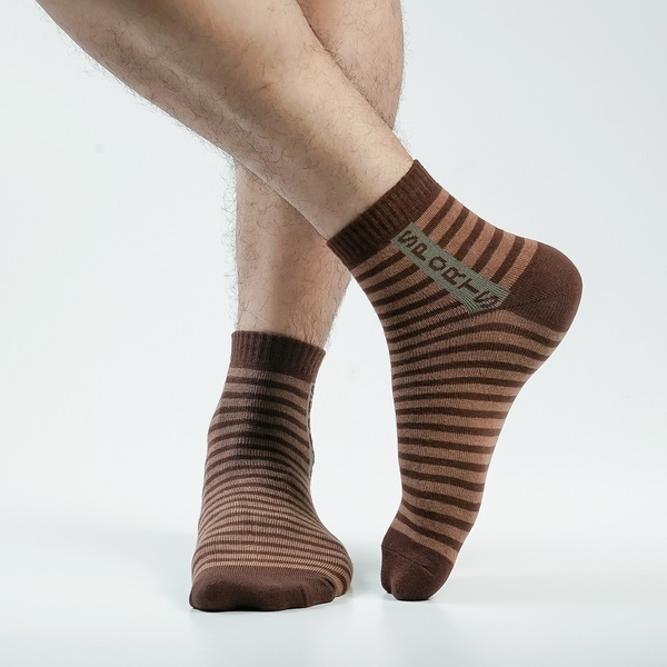 Chocolate Color Casual Ankle Socks [action-men-A-09ch]