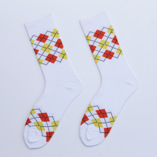 White Color Casual Long Socks [mb199-women-L-09]