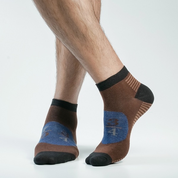 Chocolate Color Casual Ankle Socks [action-men-A-19ch]