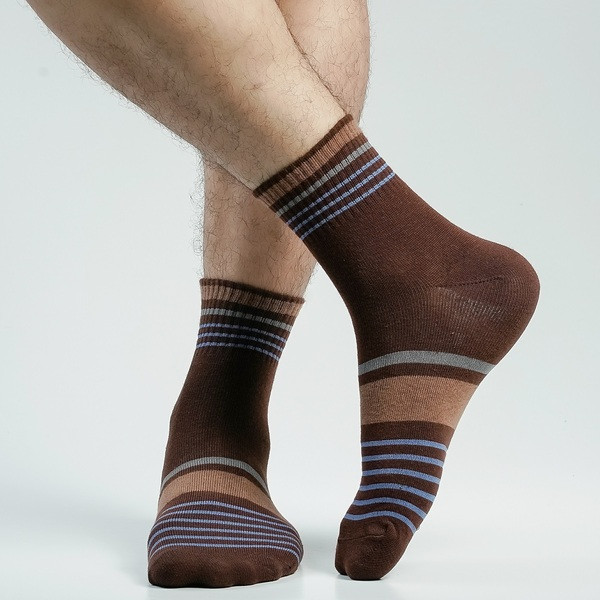 Chocolate Color Casual Quarter Socks [xclub-men-A-13ch]