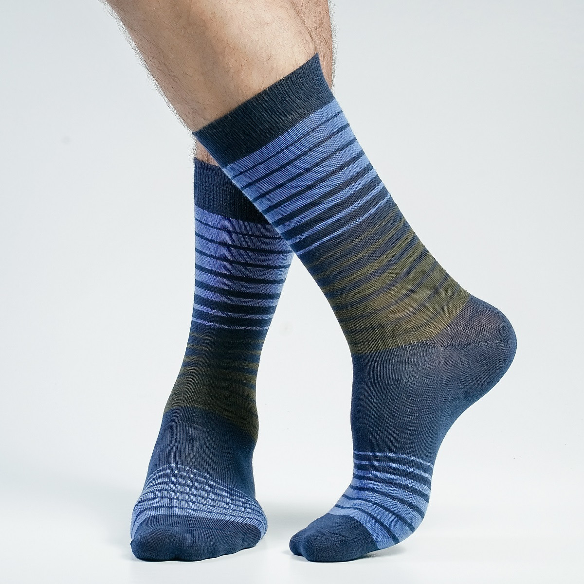 Navy Color Casual Long Socks [soxy-men-L-05na]