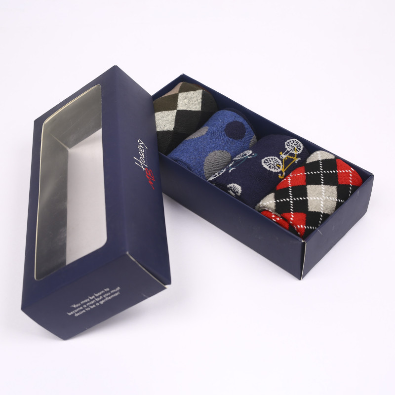 4 Pair Multi Color Casual Combo Gift Box [04PACK-Men-05]