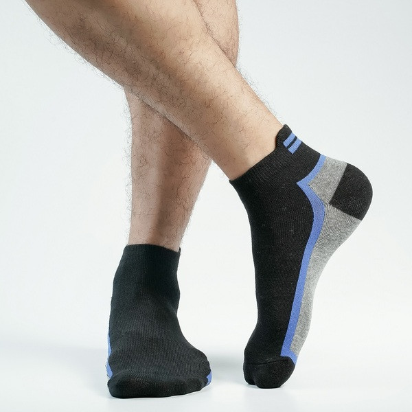Black Color Casual Ankle Socks [pzone-men-A-11bl]