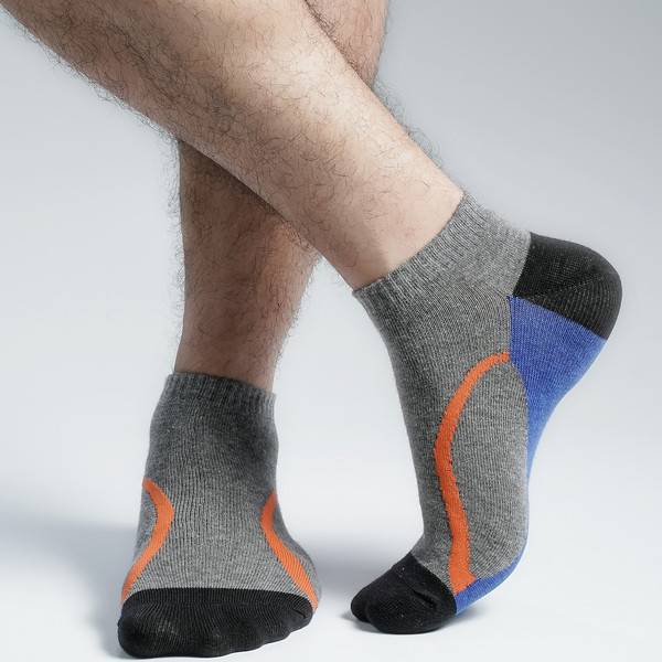 Ash Color Casual Ankle Socks [mb139-men-A-02as]