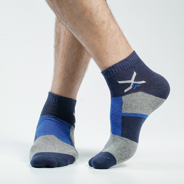 Navy Color Casual Ankle Socks [pzone-men-A-06na]