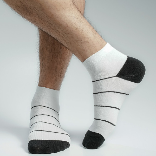 White Color Casual Ankle Socks [mb139-men-A-03wh]
