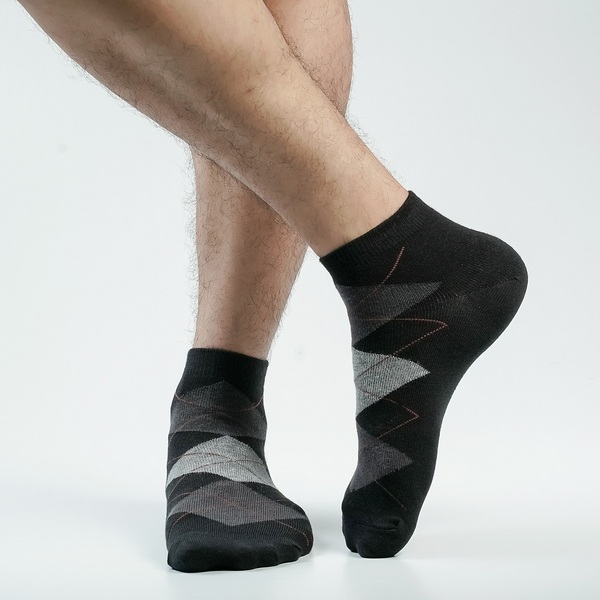 Black Color Formal Ankle Socks [action-men-A-22bl]