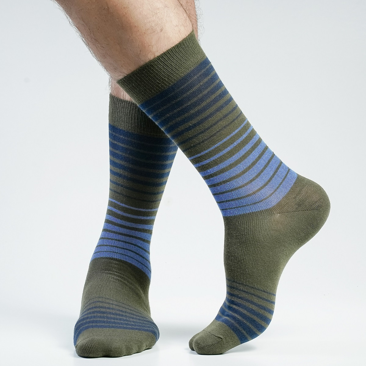 Olive Color Casual Long Socks [soxy-men-L-05ol]