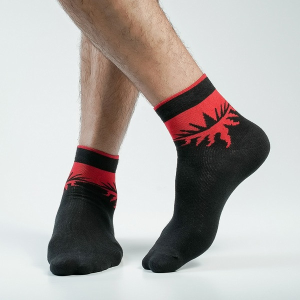 Black Color Casual Ankle Socks [pzone-men-A-09bl2]
