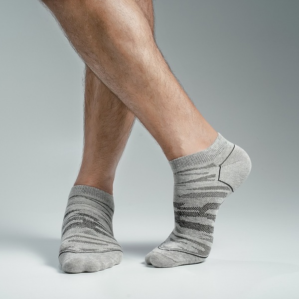 Ash Color Sports Ankle Socks [kmalion-men-A-02as]