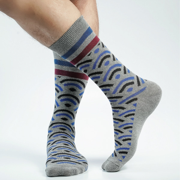Ash Color Casual Long Socks [sviara-men-L-17as]
